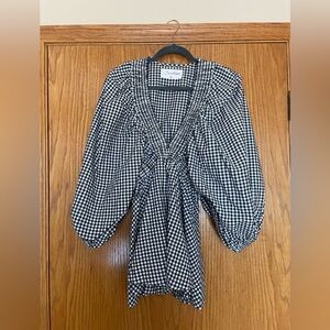 sundress Alicia Romper - Black & White check